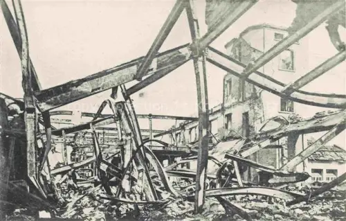 AK / Ansichtskarte Logelbach Wintzenheim Winzenheim Elsass 68 Alsace Teigwarenfabrik der Gebrueder Scheurer in Truemmern