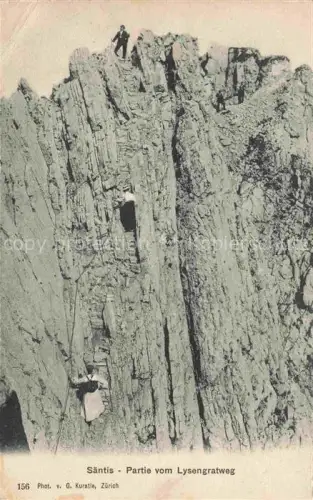 AK / Ansichtskarte Saentis 2504m AR Partie vom Lysengratweg