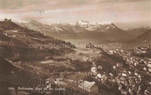 AK / Ansichtskarte BELLINZONA TI Nord col tre Castelli
