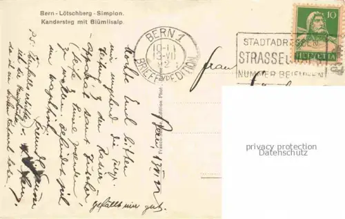 AK / Ansichtskarte Kandersteg BE mit Bluemlisalp