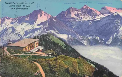 AK / Ansichtskarte Stanserhorn 1898m NW mit Blick nach Brisen und Urirotstock