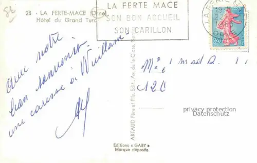 AK / Ansichtskarte Orne Normandie La Ferte Mace Hotel du Grand Turc