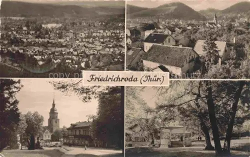 AK / Ansichtskarte Friedrichroda Thueringen Fliegeraufnahme Panorama Kirche Park