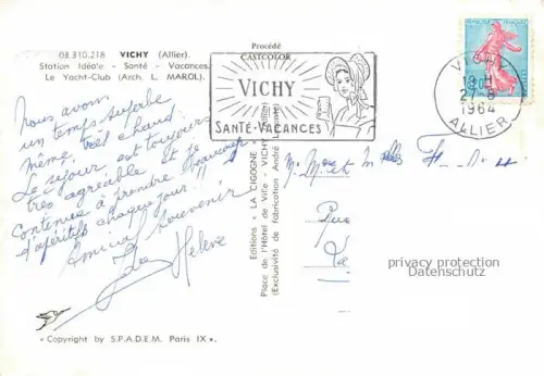 AK / Ansichtskarte VICHY 03 Allier Station Ideale Sante Vacances Le Yacht Club