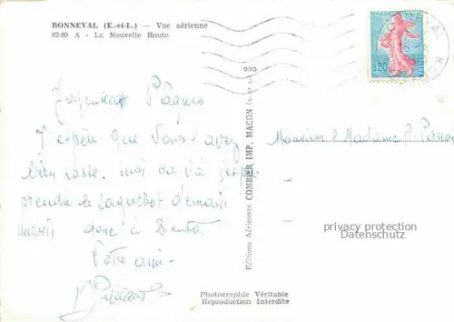 AK / Ansichtskarte Bonneval Chateaudun 28 Eure-et-Loir Vue aerienne La Nouvelle Route