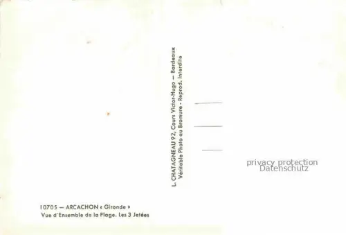 AK / Ansichtskarte ARCACHON 33 Gironde Vue d'Ensemble de la Plage Les 3 Jetees