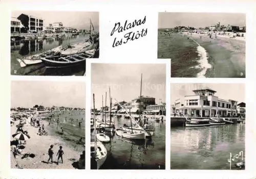 AK / Ansichtskarte PALAVAS-LES-FLOTS 34 Les bateaux de plasance Les Quais et les Hotels La plage Le Casino