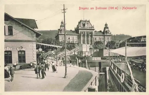 AK / Ansichtskarte BREGENZ Vorarlberg Bodensee Hafenpartie