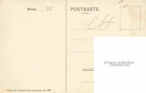 AK / Ansichtskarte Brienz Brienzersee BE Haeuserpartie am See Blick zur Kirche