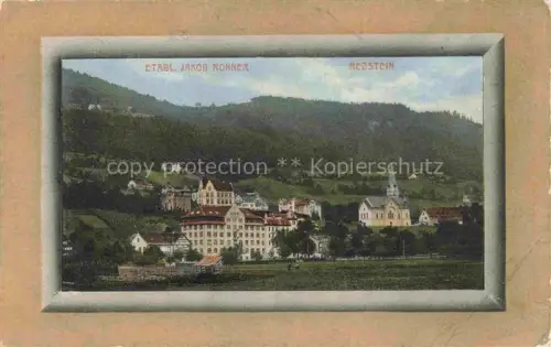 AK / Ansichtskarte Rebstein Rheintal SG Ortsansicht mit Kirche Etablissement Jakob Ronner Bilderrahmen