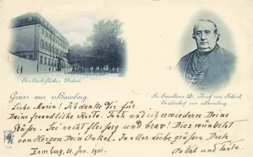 AK / Ansichtskarte BAMBERG Bayern Erzbischoefliches Palais Dr. Josef von Scherk Erzbischof