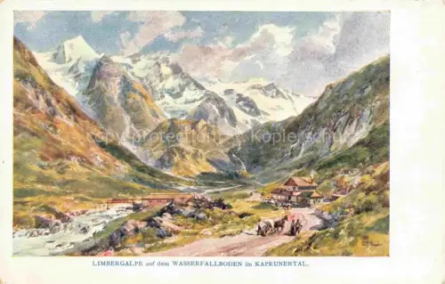 AK / Ansichtskarte Kaprun Pinzgau-Pongau Salzburg AT Limbergalpe auf dem Wasserfallboden Kuenstlerkarte