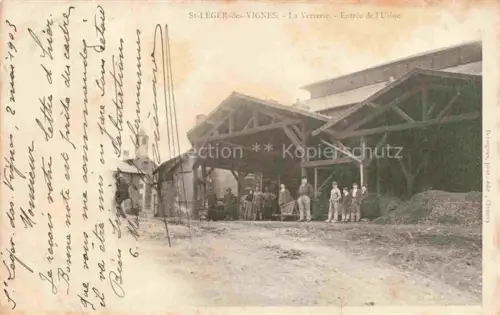 AK / Ansichtskarte St-Leger-des-Vignes La Verrerie entrée de l'usine