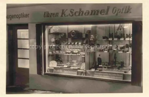 AK / Ansichtskarte Kaufbeuren Uhren K. Schamel Optik Geschaeft