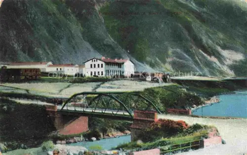 AK / Ansichtskarte Kasbek Georgia Route militaire Station Kasbek et pont sur la riviere Terek Feldpost