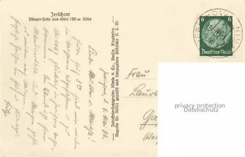 AK / Ansichtskarte Jerichow Sachsen-Anhalt Fliegerfoto aus etwa 180 m Hoehe