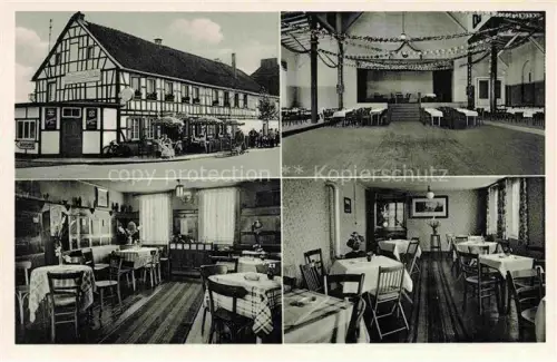 AK / Ansichtskarte Buisdorf Sankt Augustin NRW Gasthaus Zur gemuetlichen Ecke Gastraum Festsaal