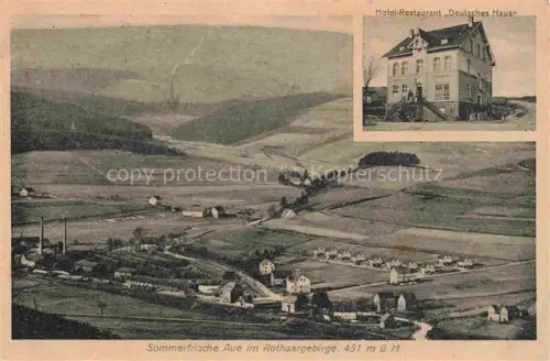 AK / Ansichtskarte Aue Rothaargebirge Bad Berleburg Wittgenstein NRW Panorama Hotel Restaurant Deutsches Haus