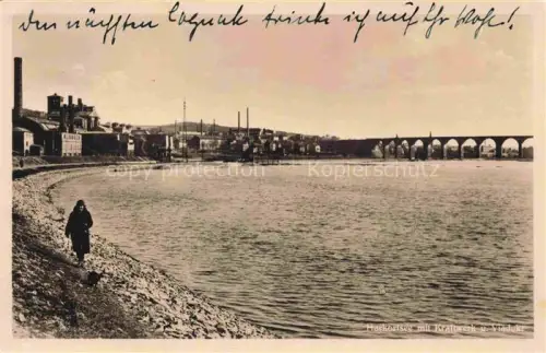 AK / Ansichtskarte Harkortsee Herdecke Ruhr NRW Uferpartie am Wasser Kraftwerk und Viadukt