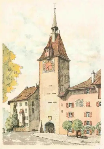AK / Ansichtskarte Bremgarten AG Spittelturm