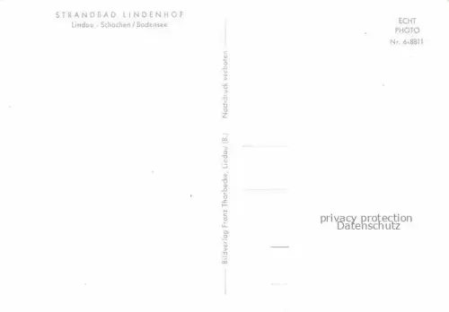 AK / Ansichtskarte Schachen Lindau Bodensee Bayern Strandbad Lindenhof