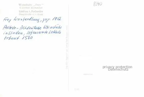 AK / Ansichtskarte LINDAU  Bodensee Bayern Weinstube Frey