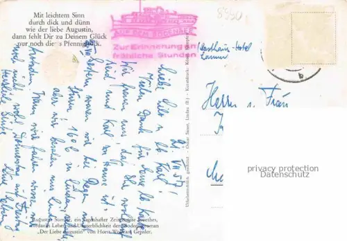 AK / Ansichtskarte LINDAU  Bodensee Bayern Panorama Diebsturm Altes Rathaus St Peterskirche Hafeneinfahrt