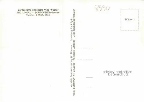 AK / Ansichtskarte Schachen Lindau Bodensee Bayern Caritas Erholungsheim Villa Wacker Fliegeraufnahme