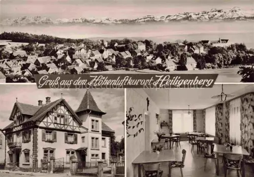 AK / Ansichtskarte Heiligenberg Baden Panorama Gasthof Gastraum