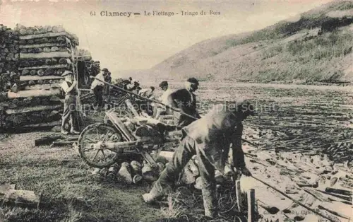 AK / Ansichtskarte CLAMECY 58 Nievre Le Flottage Triage du bois