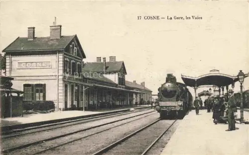 AK / Ansichtskarte COSNE -Cours-sur-Loire 58 Nievre La gare les voies train