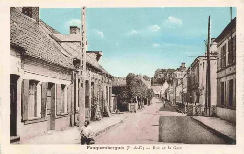 AK / Ansichtskarte Fauquembergues Saint-Omer 62 Pas-de-Calais Rue de la Gare