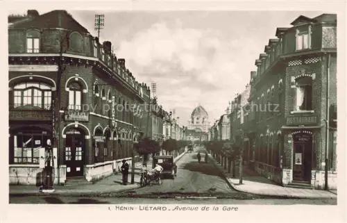AK / Ansichtskarte Henin-Lietard LENS 62 Pas-de-Calais Avenue de la Gare