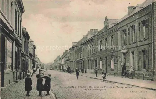 AK / Ansichtskarte Henin-Lietard LENS 62 Pas-de-Calais Bureaux de Postes et Télégraphes Rue Elie-Gruyelle