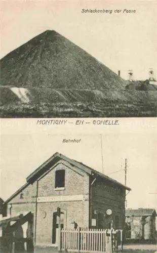 AK / Ansichtskarte Montigny-en-Gohelle LENS 62 Pas-de-Calais Schlackenberg der Fosse Bahnhof