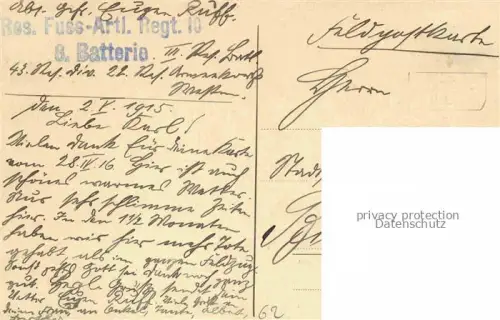 AK / Ansichtskarte Hebuterne Hebuternes ARRAS 62 Pas-de-Calais Feuernde schwere Feldhaubitz-Batterie in den Kaempfen Juni 1915 Feldpost