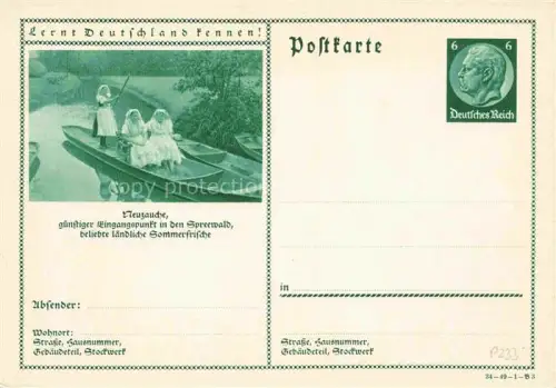 AK / Ansichtskarte Neuzauche Neu Zauche Dahme-Spreewald Brandenburg Spreewald Kahnpartie