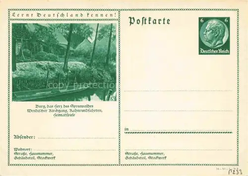 AK / Ansichtskarte Burg Spreewald Brandenburg Wendischer Kirchgang Kahnrundfahrt Heimatspiele