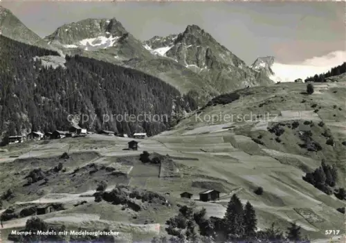 AK / Ansichtskarte Mompe Medels Surselva GR mit Medelsergletscher