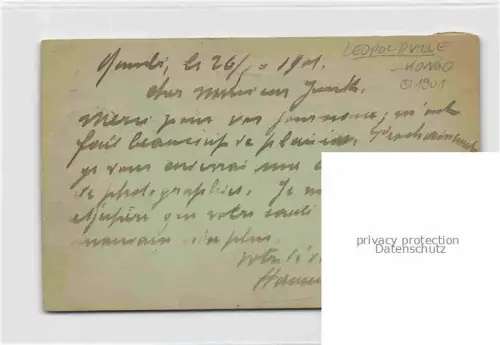AK / Ansichtskarte Leopoldville Kongo Carte Postale avec Déponse Payée État Indépendant