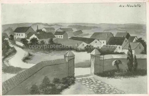 AK / Ansichtskarte Aix-Noulette LENS 62 Pas-de-Calais Vue partielle Dessin Kuenstlerkarte