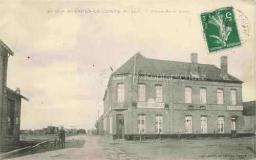 AK / Ansichtskarte Avesnes-le-Comte ARRAS 62 Pas-de-Calais Place de la Gare