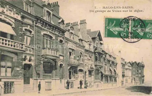 AK / Ansichtskarte Malo-les-Bains Dunkerque 59 Nord Un groupe de villas sur la digue