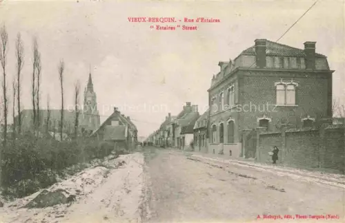 AK / Ansichtskarte Vieux-Berquin Dunkerque 59 Nord Rue d'Estaires en hiver