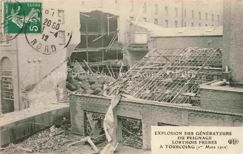AK / Ansichtskarte TOURCOING LILLE 59 Nord Explosion des générateurs du peignage Lorthois Frères