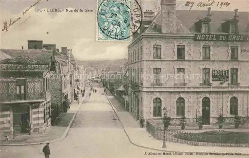 AK / Ansichtskarte Flers -de-l-Orne Argentan 61 Orne Rue de la Gare Hôtel