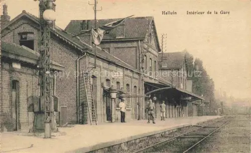 AK / Ansichtskarte Halluin LILLE 59 Nord Intérieur de la gare