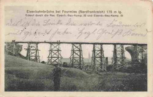 AK / Ansichtskarte Fourmies Avesnes-sur-Helpe 59 Nord Eisenbahnbruecke Pont de Chemin de fer