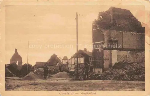 AK / Ansichtskarte Ennetieres-en-Weppes LILLE 59 Nord Strassenbild Truemmer 1. Weltkrieg Ruines Grande Guerre