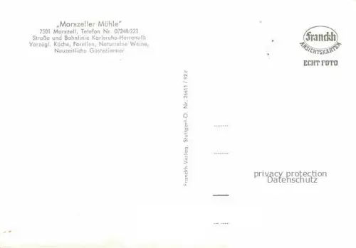 AK / Ansichtskarte Marxzell Karlsruhe BW Marxzeller Muehle